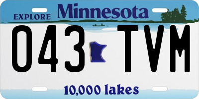 MN license plate 043TVM