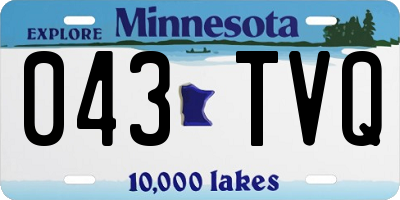 MN license plate 043TVQ