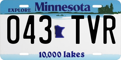 MN license plate 043TVR