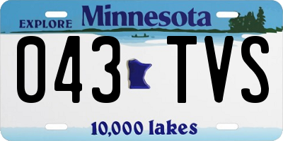 MN license plate 043TVS