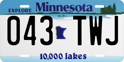 MN license plate 043TWJ
