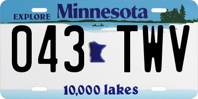 MN license plate 043TWV