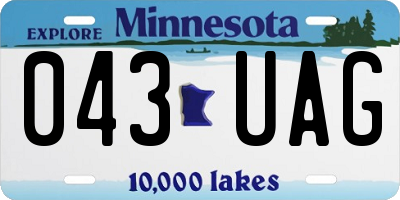 MN license plate 043UAG