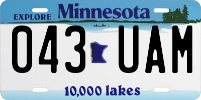 MN license plate 043UAM