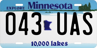 MN license plate 043UAS