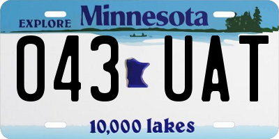 MN license plate 043UAT