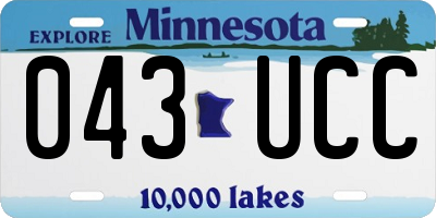 MN license plate 043UCC