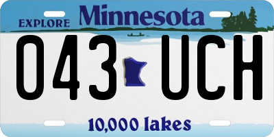 MN license plate 043UCH