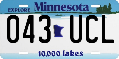 MN license plate 043UCL