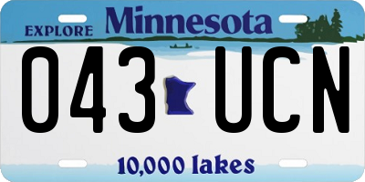 MN license plate 043UCN