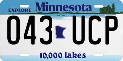 MN license plate 043UCP