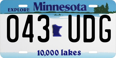 MN license plate 043UDG