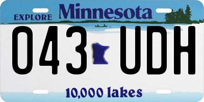MN license plate 043UDH