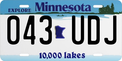 MN license plate 043UDJ