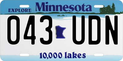 MN license plate 043UDN