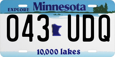 MN license plate 043UDQ