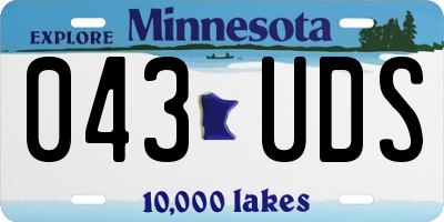 MN license plate 043UDS