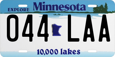 MN license plate 044LAA