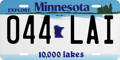 MN license plate 044LAI