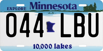 MN license plate 044LBU