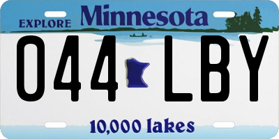 MN license plate 044LBY