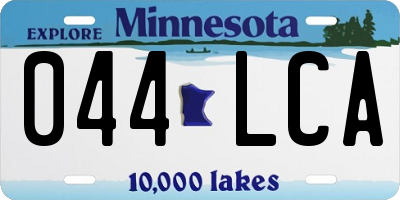 MN license plate 044LCA