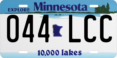 MN license plate 044LCC
