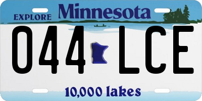 MN license plate 044LCE