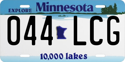 MN license plate 044LCG