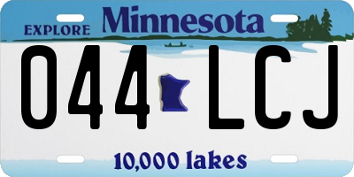 MN license plate 044LCJ