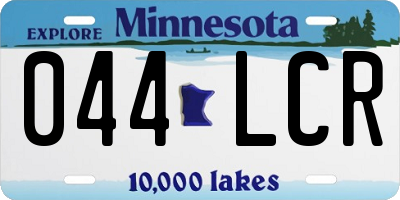 MN license plate 044LCR