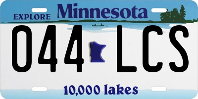 MN license plate 044LCS