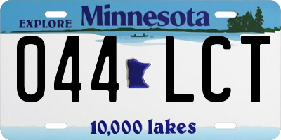 MN license plate 044LCT