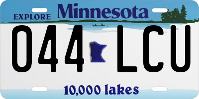 MN license plate 044LCU