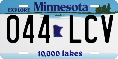 MN license plate 044LCV