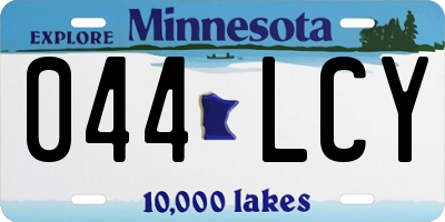 MN license plate 044LCY