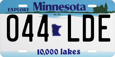 MN license plate 044LDE