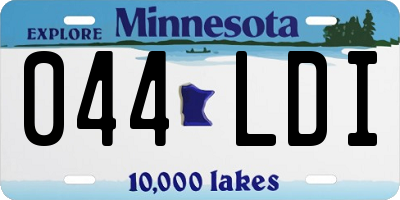 MN license plate 044LDI