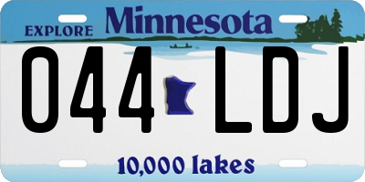 MN license plate 044LDJ