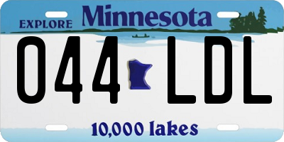 MN license plate 044LDL