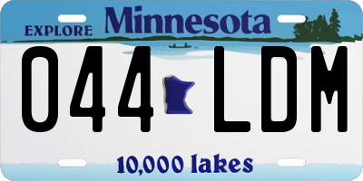 MN license plate 044LDM