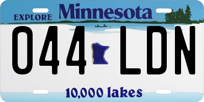 MN license plate 044LDN