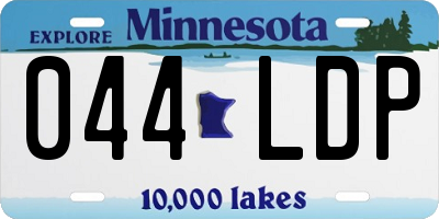 MN license plate 044LDP