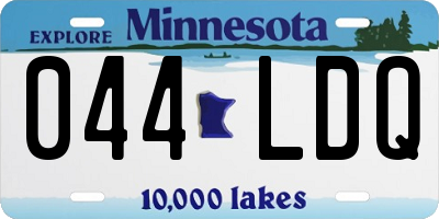 MN license plate 044LDQ