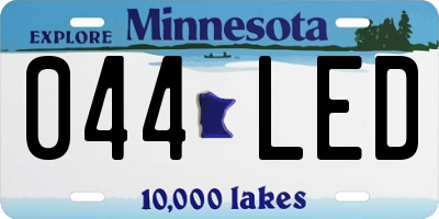 MN license plate 044LED