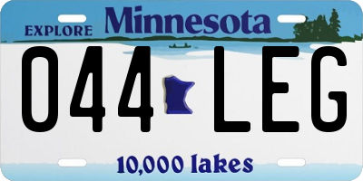 MN license plate 044LEG