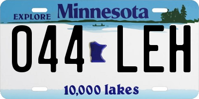 MN license plate 044LEH