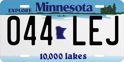 MN license plate 044LEJ