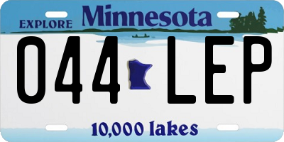 MN license plate 044LEP