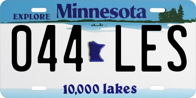 MN license plate 044LES